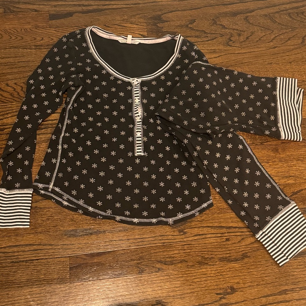 Snowflake Black and White Matching Pajama Set